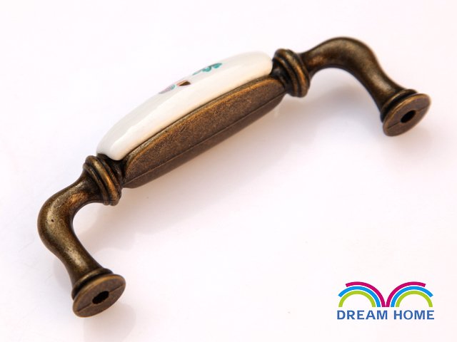 96mm Antiqure bronze ceramic handle cabinet handles drawer pulls door knob C:96mm L:110mm