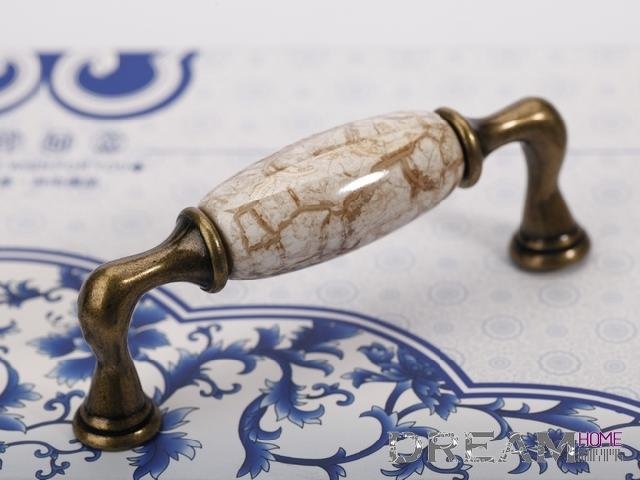 96mm gold crackle Ceramic drawer handle/ pull handle / cabinet handle / high quality C: 96mm L:110mm