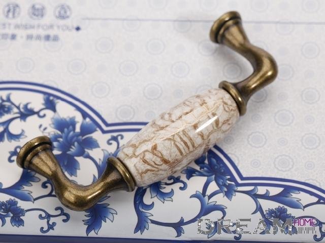 96mm gold crackle Ceramic drawer handle/ pull handle / cabinet handle / high quality C: 96mm L:110mm