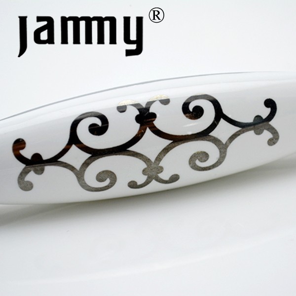 2014 96MM Nickel Ceramic  handle furniture decorative kitchen cabinet handle high quality armbry door pull