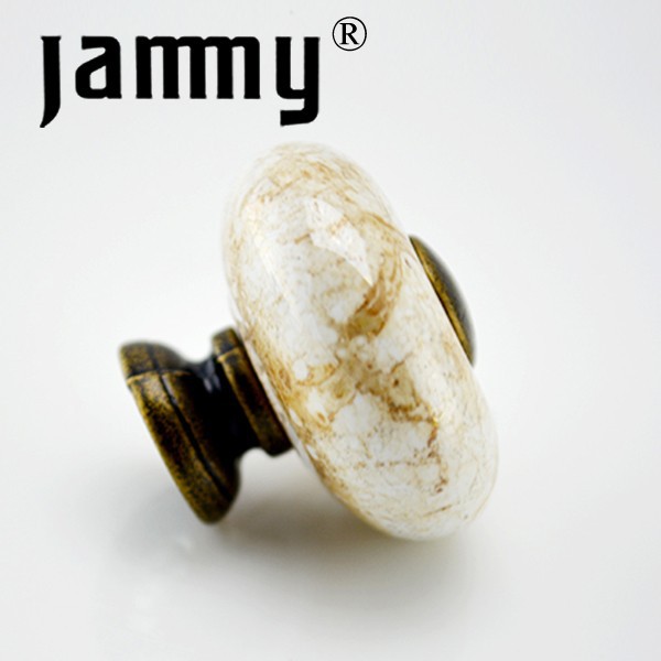 Best price for 2014 32MM Marble Ceramic knobs furniture decorative kitchen cabinet handle high quality armbry door pull