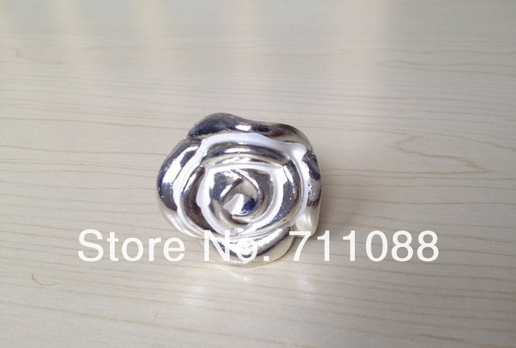single-hole  European style luxury  rose  flower modern handle knob Kitchen Cabinet  Drawer Furniture Handle knob