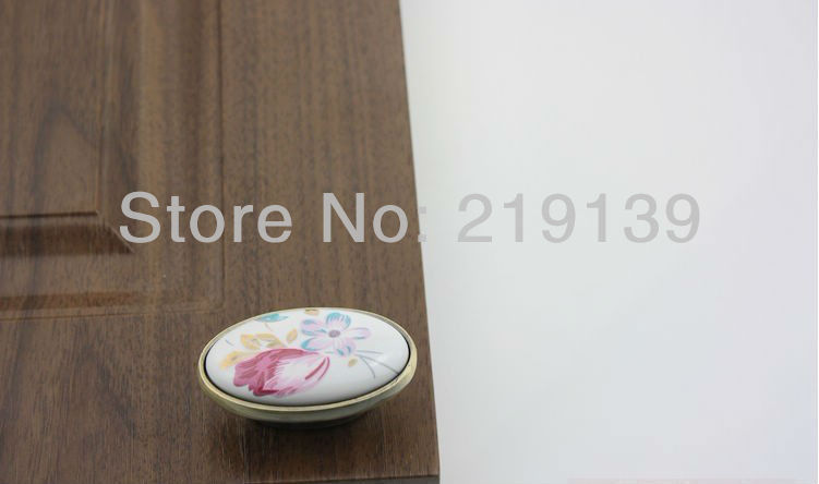 10pcs Furniture Cabinet Ceramic Knob Drawer Pull Handle Kitchen Door Wardrobe Hardware