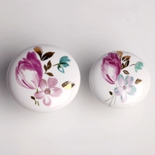 Modern tulip Small Round ceramic furniture handle High grade shoes cabinet knob Simple Fashion pulls