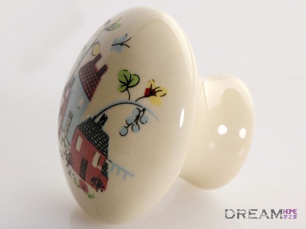 childern room cartoon handle  Rural style Ceramic drawer knob for cupboard/shoes cabinet/closet