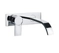 Beautiful New Square Waterfall Chrome Finish Sink Basin Faucet Bathroom Mixer Tap Wall Mounted Hot And Cold Water Faucet