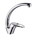 Brand NEW chrome finish brass kitchen faucet vessel hot & cold water mixer tap modern style