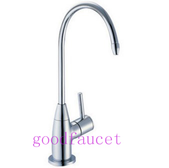 Chrome brass kitchen faucet vessel sink mixer single handle hole tap hot and cold water tap