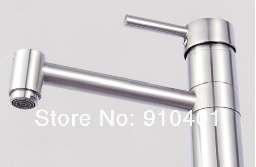 Contemporary NEW Single handle hole Brass Bathroom Basin faucet Sink Mixer Tap Brushed Nickel Finish 