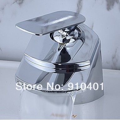 Hot sell!Big Mouth Waterfall Brass Bathroom Faucet Single Lever Basin Faucet Sink Mixer Tap