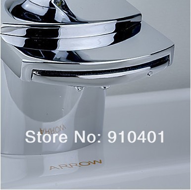 Hot sell!Big Mouth Waterfall Brass Bathroom Faucet Single Lever Basin Faucet Sink Mixer Tap