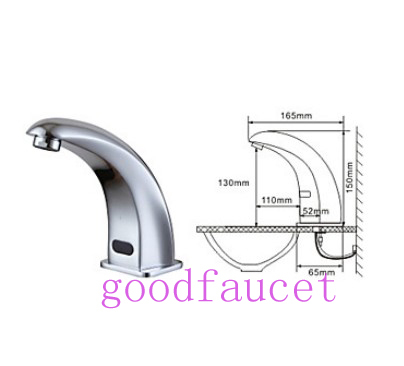 Luxury NEW Automatic Infared Sensor Bathroom Basin Faucet Vanity Sink Mixer Tap Chrome Free Handle