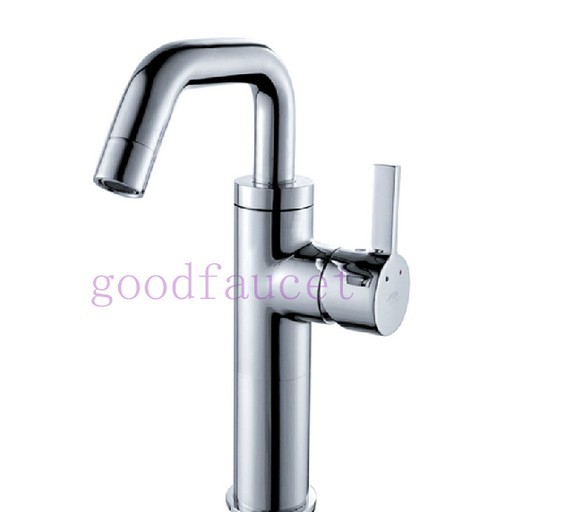 NEW Wholesale / retail Promotion Classic Solid One Handle Brass Bathroom Basin Faucet Chrome Finished Mixer Tap