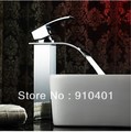 New High Quality Solid Brass Waterfall Bathroom Lavatory Faucet Vessel Basin Sink Mixer Tap Chrome Finish