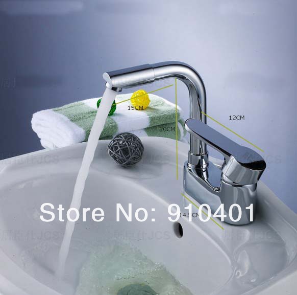 Special offer!Rotated head!Modern copper hot and cold basin faucet bathroom sink mixer tap chrome finish