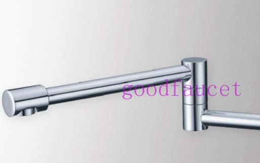 Wholesale And Retail NEW Chrome Brass Wall Mounted Extension Bathroom Faucet Kitchen Sink Mixer Tap For Cold Water