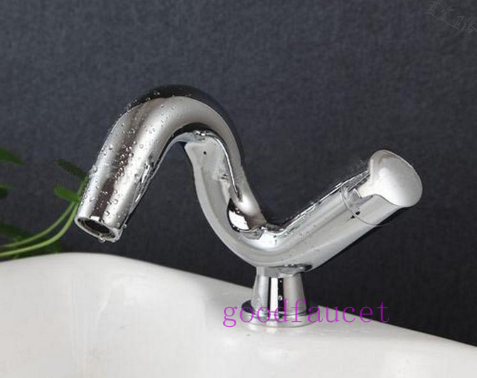 Wholesale And Retail New Fashion Euro Bathroom Brass Vessel Sink Faucet Vanity Radian Mixer Tap Chrome Finish