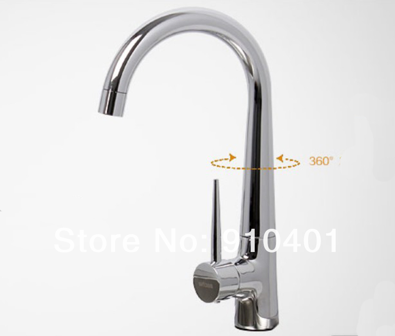 Wholesale And Retail Promotion Bathroom Kitchen Faucet Single Handle Rotatable Spout Chrome Brass Sink Mixer tap