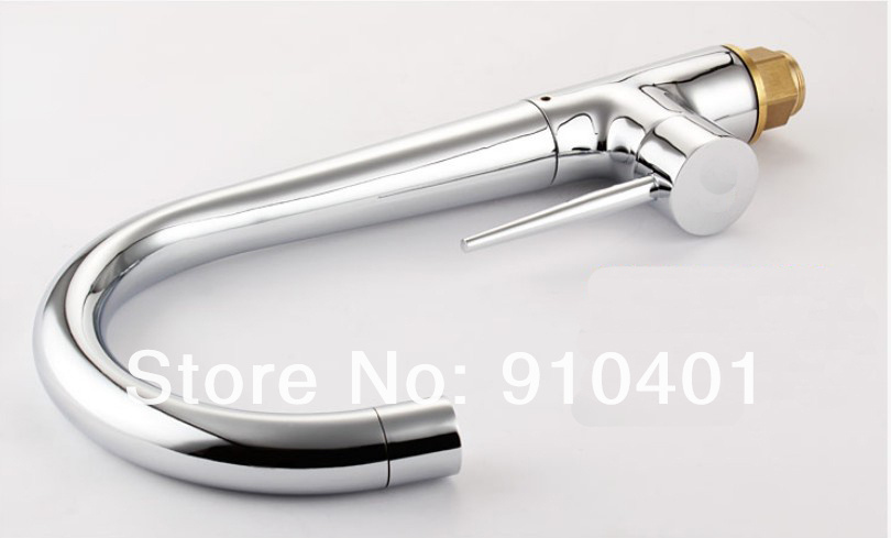 Wholesale And Retail Promotion Bathroom Kitchen Faucet Single Handle Rotatable Spout Chrome Brass Sink Mixer tap