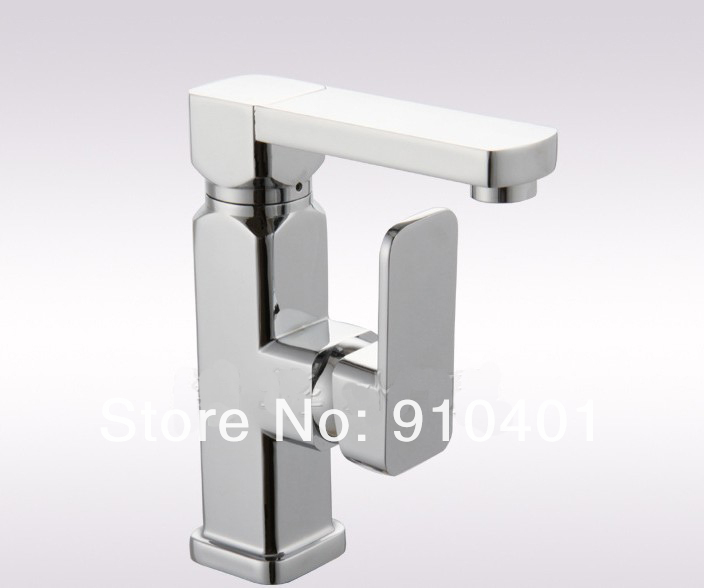 Wholesale And Retail Promotion Chrome Brass Bathroom Basin Faucet Single Handle Sink Mixer Tap Deck Mounted