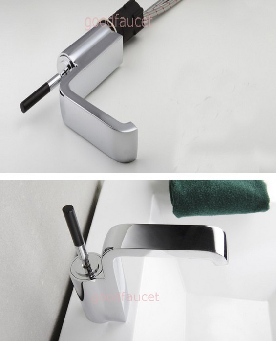 Wholesale And Retail Promotion Chrome Brass Swivel Handle Waterfall Bathroom Basin Faucet Vanity Sink Mixer Tap