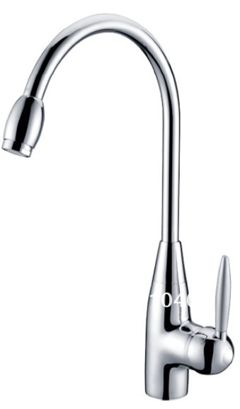 Wholesale And Retail Promotion Chrome Brass Swivel Spout Deck Mounted Kitchen Faucet Single Lever Sink Mixer