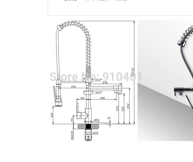 Wholesale And Retail Promotion Chrome Brass Tall Kitchen Faucet Single Handle Dual Swivel Spouts Sink Mixer Tap