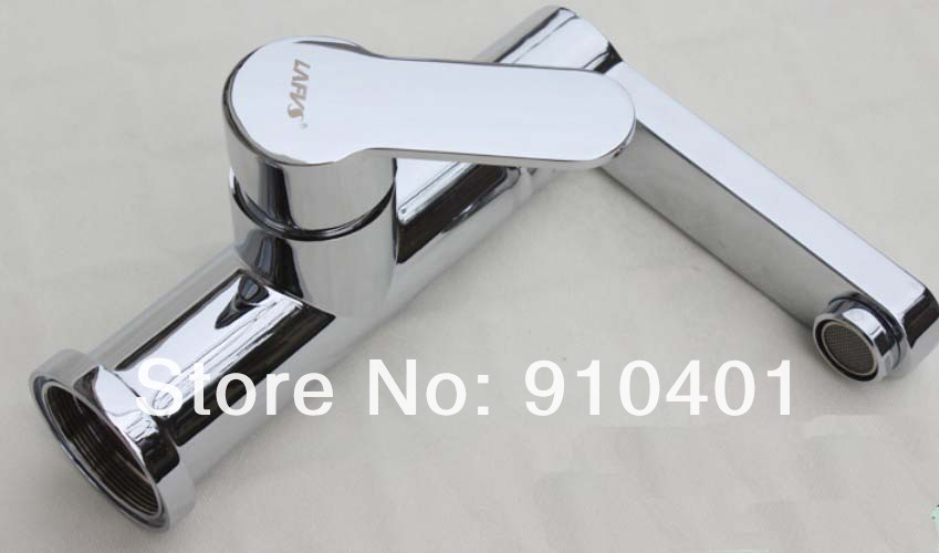 Wholesale And Retail Promotion Deck Mounted Bathroom Basin Faucet Single Handle Vanity Sink Mixer Tap Chrome