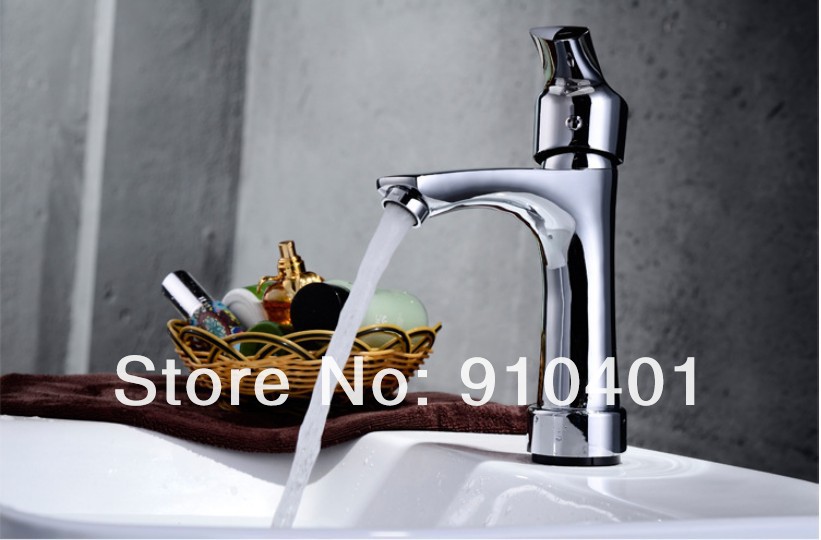 Wholesale And Retail Promotion Deck Mounted Bathroom Basin Faucet Single Handle Vessel Sink Mixer Tap Chrome