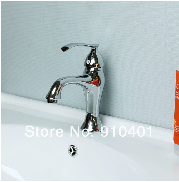 Wholesale And Retail Promotion Deck Mounted Bathroom Basin Faucet Teaport Shape Sink Mixer Tap Chrome Finish