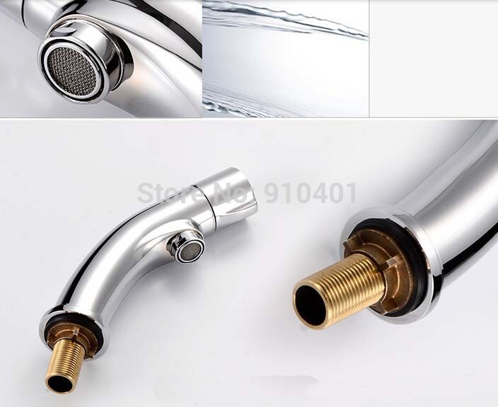 Wholesale And Retail Promotion Deck Mounted Chrome Brass Bathroom Basin Faucet Single Handle Sink Cold Faucet