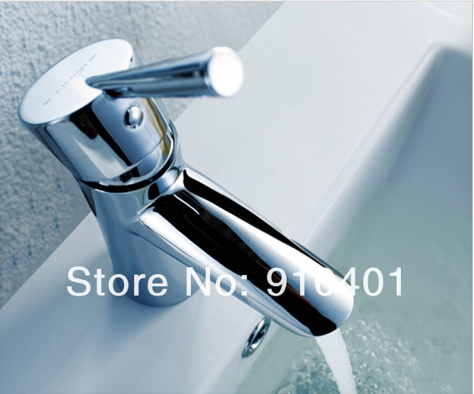 Wholesale And Retail Promotion Deck Mounted bathroom basin faucet  sink mixer tap chrome finish single handle