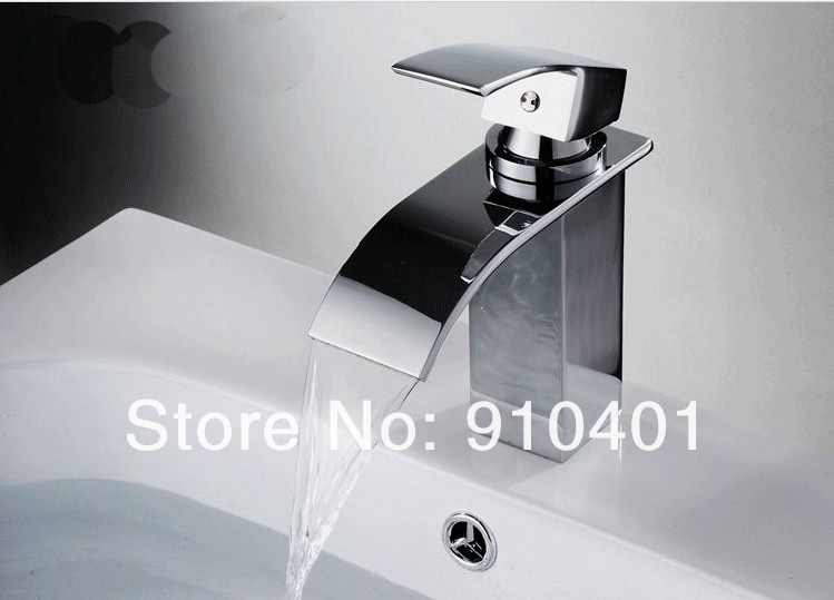 Wholesale And Retail Promotion Euro Style Bathroom Waterfall Basin Faucet Single Handle Vanity Sink Mixer Tap