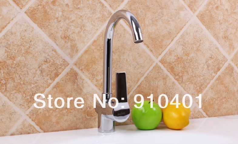 Wholesale And Retail Promotion Goose Neck Bathroom Basin Faucet Kitchen Bar Sink Mixer Tap Deck Mounted Chrome