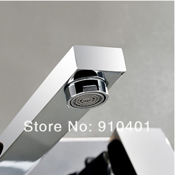 Wholesale And Retail Promotion Modern Square Wall Mounted Bathroom Basin Faucet Single Handle Sink Mixer Tap
