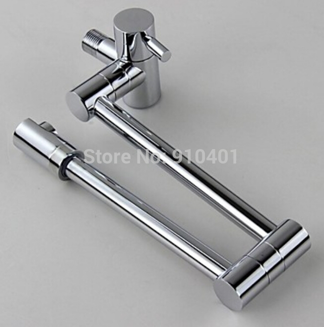 Wholesale And Retail Promotion Modern Wall Mounted Chrome Brass Kitchen Faucet Foldable Vessel Sink Faucet Tap