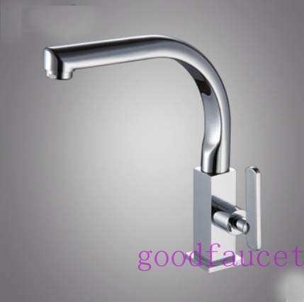 Wholesale And Retail Promotion NEW Bathroom Cold Water Faucet Polished Chrome Finish Brass Swivel Spout Faucet Tap
