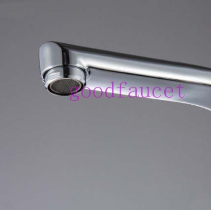 Wholesale And Retail Promotion NEW Bathroom Cold Water Faucet Polished Chrome Finish Brass Swivel Spout Faucet Tap