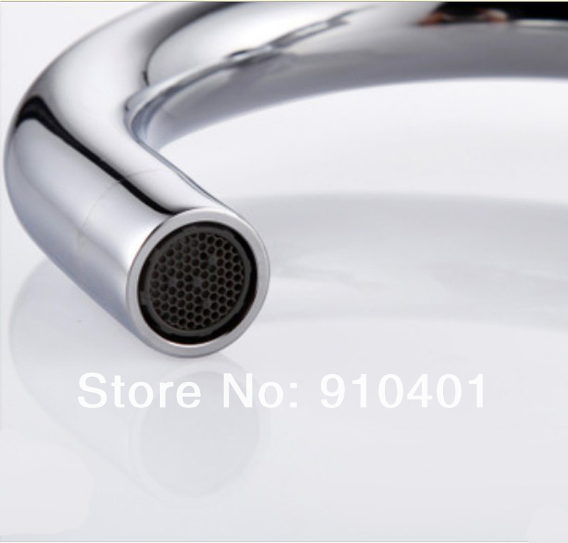 Wholesale And Retail Promotion NEW Chrome Brass Bathroom Basin Faucet Sink Mixer Tap Swivel Spout Single Handle