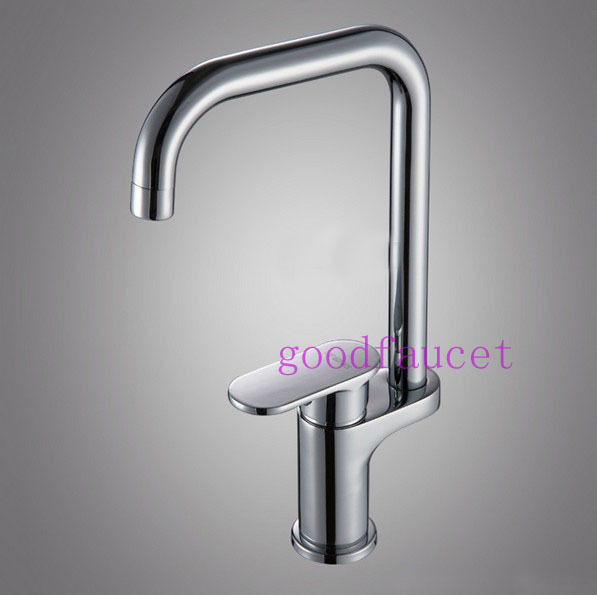 Wholesale And Retail Promotion  NEW Chrome Brass Kitchen Faucet Single Handle Swivel Spout Vessel Sink Mixer Tap