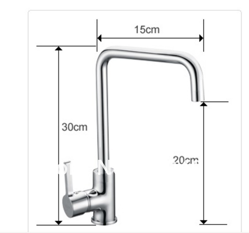 Wholesale And Retail Promotion  NEW Chrome Brass Swivel Spout Kitchen Faucet Vessel Sink Mixer Tap Single Handle