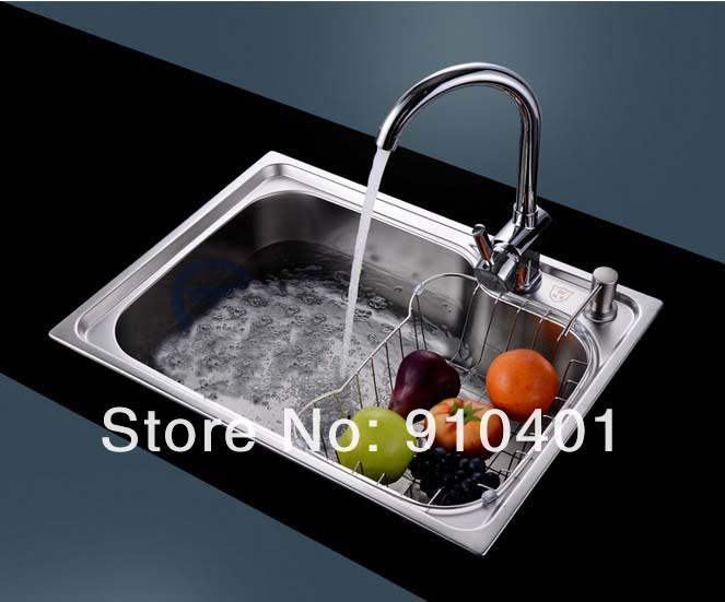 Wholesale And Retail Promotion NEW Deck Mounted Chrome Brass Bathroom Basin Faucet Swivel Spout Sink Mixer Tap