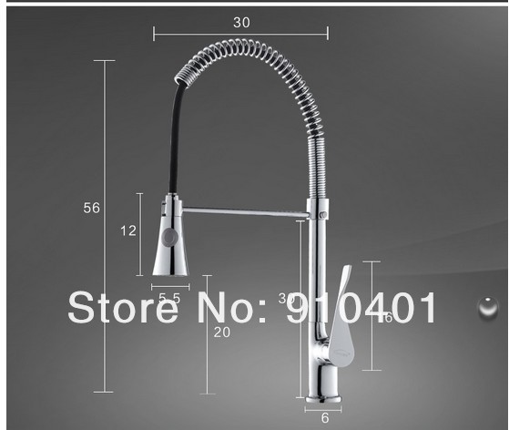Wholesale And Retail Promotion NEW Deck Mounted Chrome Brass Kitchen Faucet Swivel Spout Vessel Sink Mixer Tap