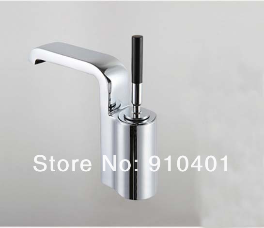 Wholesale And Retail Promotion NEW Deck Mounted Waterfall Bathroom Basin Faucet Swivel Handle Sink Mixer Tap