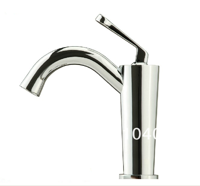 Wholesale And Retail Promotion  NEW Design Deck Mounted Chrome Brass Bathroom Basin Faucet Single Handle Mixer