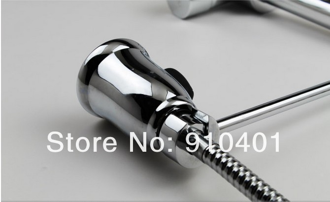 Wholesale And Retail Promotion NEW Luxury Deck Mounted Chrome Brass Kitchen Faucet Single Handle Sink Mixer Tap