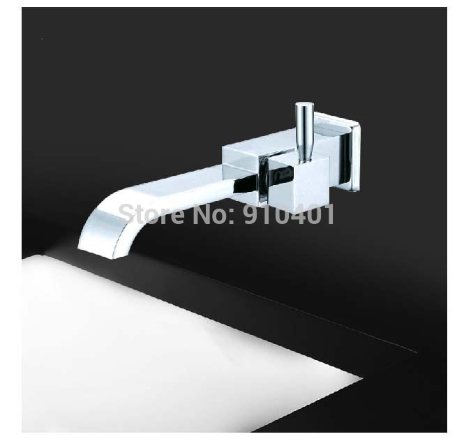 Wholesale And Retail Promotion NEW Modern Wall Mounted Waterfall Faucet Bathroom Basin Sink Tap For Cold Water