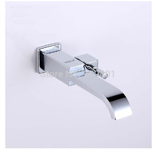 Wholesale And Retail Promotion NEW Modern Wall Mounted Waterfall Faucet Bathroom Basin Sink Tap For Cold Water