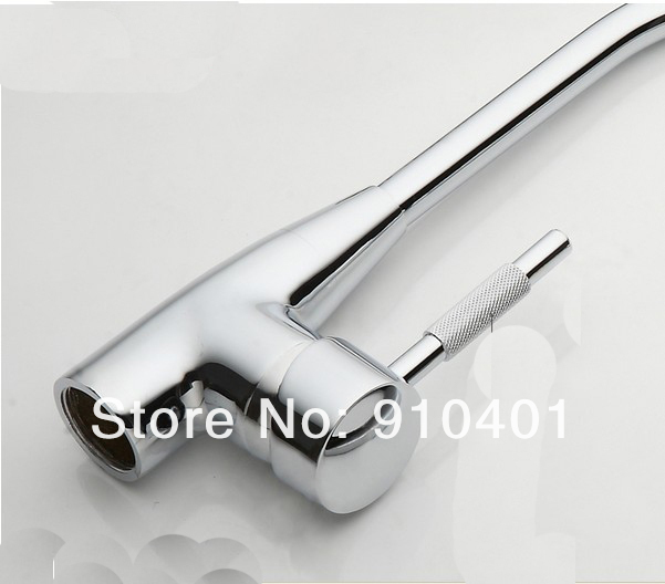 Wholesale And Retail Promotion NEW Swivel Spout Chrome Kitchen Sink Faucets Vessel Sink Mixer Tap Single Handle