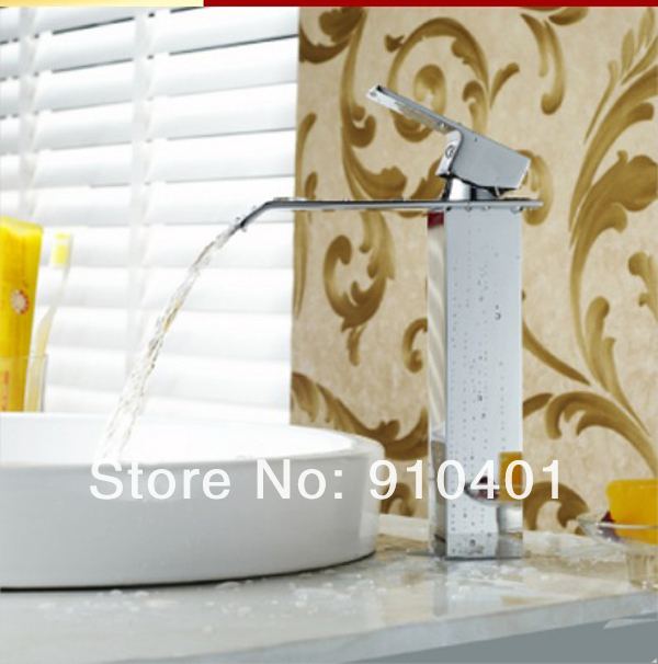 Wholesale And Retail Promotion NEW Tall Style Bathroom Basin Brass Faucet Vanity Sink Mixer Tap Single Handle